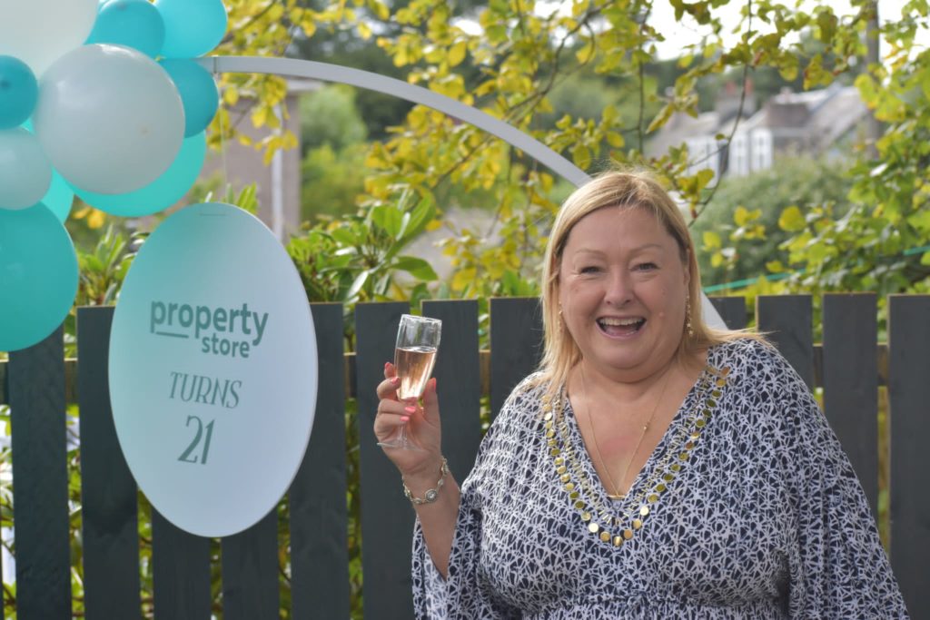 Lorri celebrating the property stores 21st birthday!