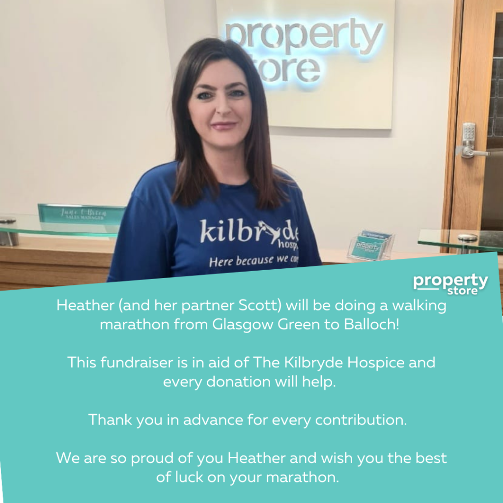 Heather and Scott will be doing a walking marathon in aid of Kilbryde Hospice. 